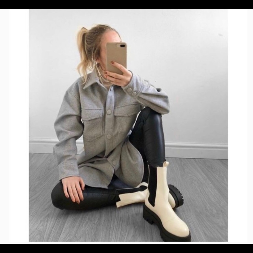 FW 2020 H&M Gray NWOT Fleece Slacket
